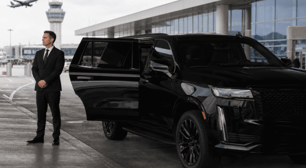 Private limo service to Logan Airport with professional chauffeur